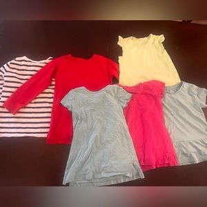 Bundle of 6 Primary shirts size 6/7